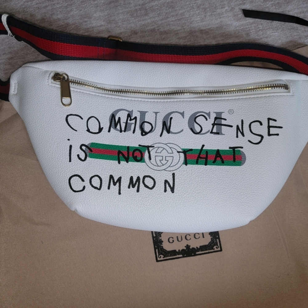 Gucci Calfskin Coco Capitan Logo Belt Bag White